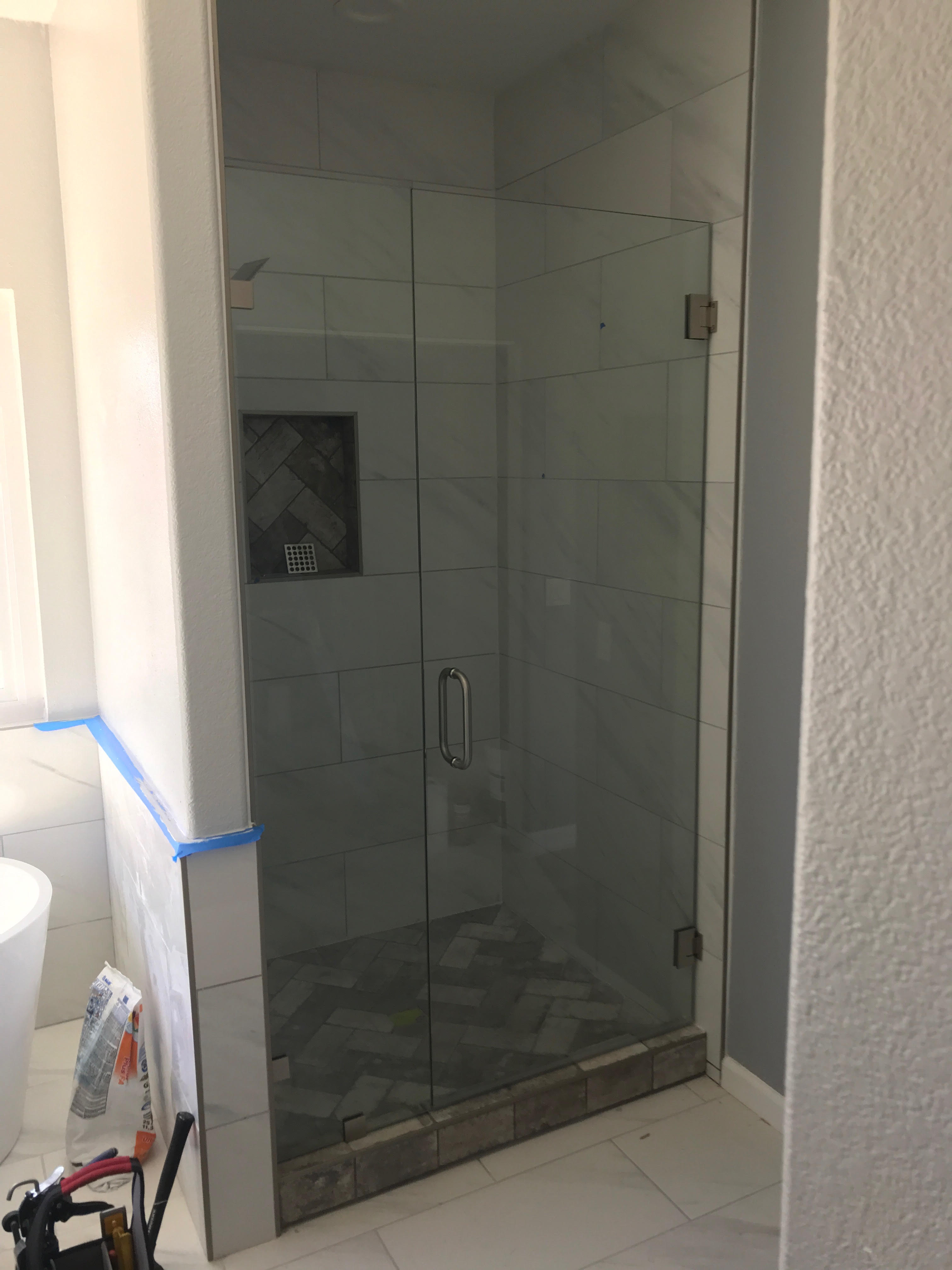 Clean and simple shower door
